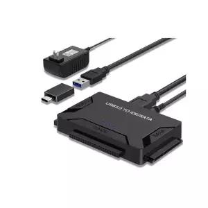 SATA/IDE-USB 3.0 어댑터, 범용 2.5 3.5인치 IDE 및 SATA 외장 HDD/SSD용 하드 드라이브 리더기, 어댑터