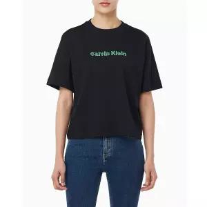 켈빈클라인 Calvin Klein Jeans 여성 SS 투톤 3D 엠브로이더리 로고 티셔츠(47D205G) 414862