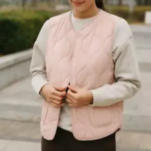 여성 겨울 실내 양모 털조끼 누빔 패딩 베스트 조끼
