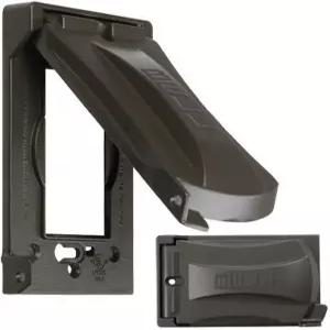 허브벨 M1050Z 벨 1강 내후성 유니버설 메탈 수직수평 12in1 커버 브론즈 플립