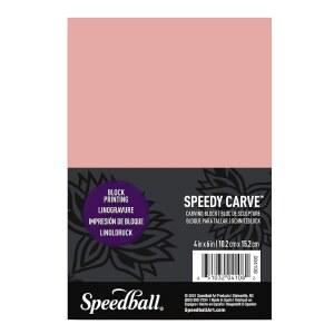 스피드볼 4108 고속 조각 블록 인쇄 u2013 부드럽고 쉬운 표면 4 x 6 인치, 분홍색