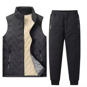 융털안감 패딩조끼 바지 작업복 등산복 보온 패딩세트_20528609_667501