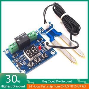 XH-M214 12 볼트 토양 습도 센서 컨트롤러 관개 시스템 자동 급수 모듈 디지털 디스플레이