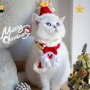 넥케이프 고양이용품 펫스카프 핸드메이드 뜨개스카프 강아지 모자 케이프