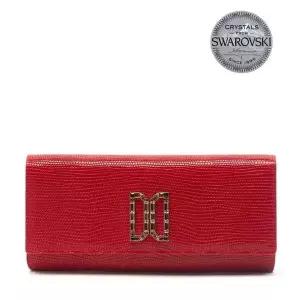 닥스 DCWA2E281 ALEXA 레드 가죽 스와르브스키 DD로고장식 장지갑 MMB318 NPI245