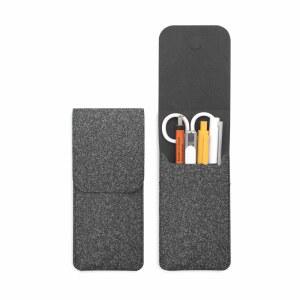 LHiDS 가죽 연필 파우치, 세 개의 분수대용 펜 가방, 볼펜 및 롤러볼 펜, 작은 필통, 여행 가방 정리함