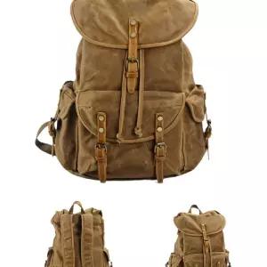 빈티지 캐주얼 소프트 여행 대용량 왁스 가방 트렌디 캔버스 등산 아이템 배낭 학생 님성 HT5