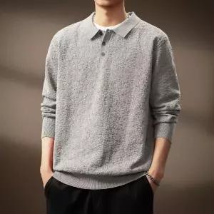 남자 니트 추동 빈티지 오피스룩 스웨터 칼라넥 아이템 트렌디 텍스쳐 터틀넥 긴팔 HT4