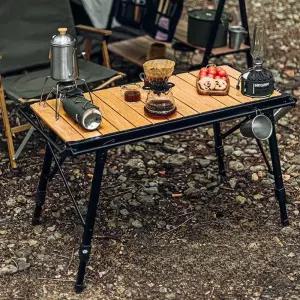 야외 캠핑 조정 가능한 알루미늄 합금 접이식 테이블 분리형 패널 바베큐 IGT 모바일 주방 피크닉
