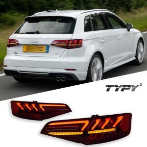 audi 호환 A3 미등 Sportback 2013- 용 TYPY 자동차 업그레이드 수정 된  DRL 동적 회전 신호 LED 액세서리