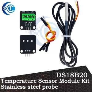 방수 DS18B20 온도 센서 모듈 키트 Arduino 용 100CM 디지털 케이블 스테인레스 스틸 프로브 터미널 어댑터