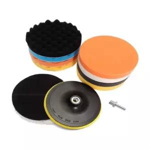 차량광택용품 광택기패드 양모패드 광택패드 폴리싱패드 150mm 11PCS세트