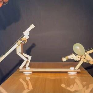 우드 인형 풍선 인터랙티브 핸드메이드 찌르기 부모 자녀 장난감