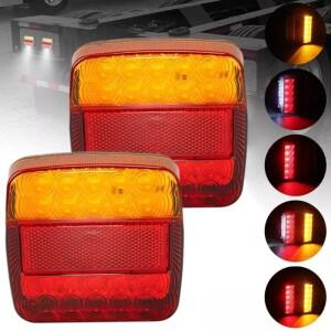 2pcs 후면 테일 라이트 브레이크 중지 자동차 트럭 LED 12V 조명 램프 트레일러 캐러밴에 대 한 방수 Taili