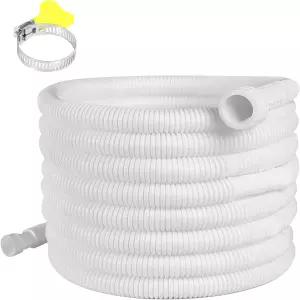 Acyoyava 16.5피트 휴대용 제습기 배수 호스 절단 가능한 고무 어댑터 및 클램프가 포함된 범용 교체 키트