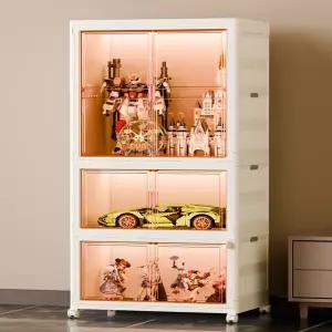 피규어 장식장 진열장 수납장 쇼케이스 전시장 레고 호환 모델용 대형 디스플레이 케이스 방진 모조 유리