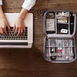 다용도 멀티 디지털 파우치 충전 케이블 보조배터리 어댑터 보관 정리 수납 케이스 여행 가방 소품 용품