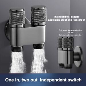 신형 스테인리스 스틸 원포인트 투워터 앵글 밸브 원인렛 투아웃렛 디버터 독립 제어 코너