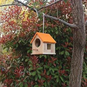 야외 버드하우스 비막이 새집 정원 방수 장식 받침 먹이주기 새장
