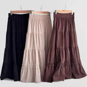 [신상오픈런]여성 프릴 셔링 골덴 롱 스커트 가을 캉캉 치마 (41502883)