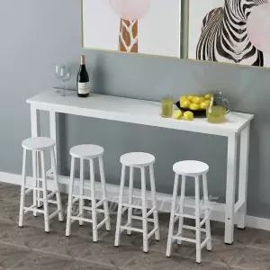 간이음식점 테이블 의자세트 폭좁은 창가 틈새 홈바