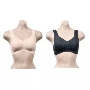 탈부착 여성브라탑 스판 노와이어 여자속옷 인견 무봉제 패드