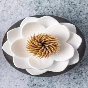 고급스러운 우드 연꽃 이쑤시개통 요지통 케이스