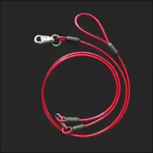 코팅 국산 와이어 개줄 빨강 중간도래 와야줄 8mm 2M