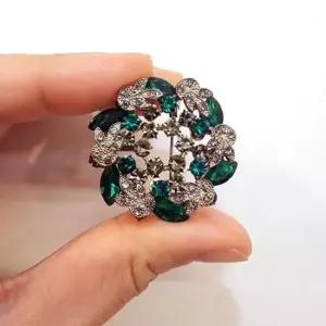 격식 플라워 큐빅 패션 브로치 여성 코사지 블라우스 옷핀