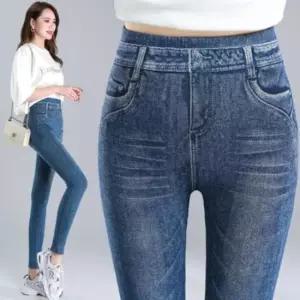 데님 여성 페이크 쫀쫀 팬츠 블랙진 쫄바지 청 레깅스