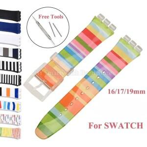 시계 스트랩 PVC 벨트 견본 16mm 액세서리 소프트 젤리 컬러 방수 고무 팔찌 도구