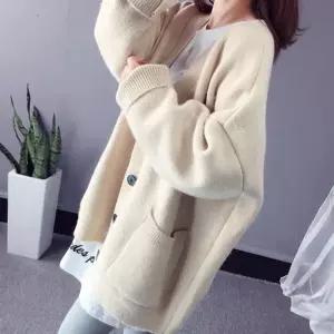 미디길이 여성카디건 카디건 두꺼운 두꺼운가디건 여성가디건