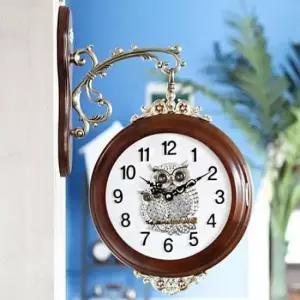 인테리어벽시계 해피 부엉이 양면시계 A