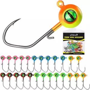 도브선 크레이피 지그 낚시 언더핀 낚시용 월레이 블루길 얼음 20pcs/25pcs 1/32oz 1/16oz 1/8oz