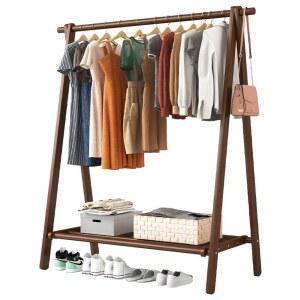 원목 행거 스탠드 바지 보관 접이식 옷장 틈새 거실 원룸 원목행거 비키니옷장 지화헌