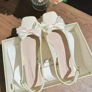 스커트 통굽 여자신발 웨지힐 리본 화동 미들힐 피로연 웨딩 샌들 부드러운 원템5