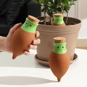 KGCCIZI Ollas 식물 워터링 글로브. 2개의 셀프 화분 삽입. 테라코타 장치. 대형 Olla 포트. 애호가 선물