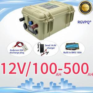 항공 운송 재고 있음 12V LiFePO4 리튬 인산철 배터리 200AH-500AH 내장형 100AH BMS 태양광 에너지 사용