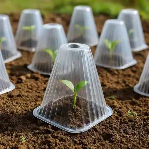 새싹 지킴이 투명 온실 모종 커버 100개세트