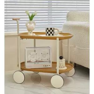 원목서빙카트 이동식 트롤리 식당트레이 원목 카페 운반