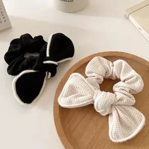 [guide] 2컬러 리본 곱창밴드 머리끈