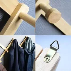 [생활] 자바라행거 나무행거 가방벽걸이 원룸 옷걸이