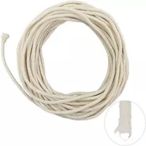 Acoeitl 32.8피트 1/6인치 내추럴 화이트 셀프 워터링 심지 코드 자동 면 로프 시스템 플랜터 및 화분용