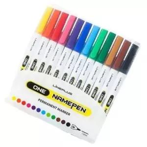 [문구/오피스] 원네임펜 12색 세트 2P 사무실 학교 행정 필기도구
