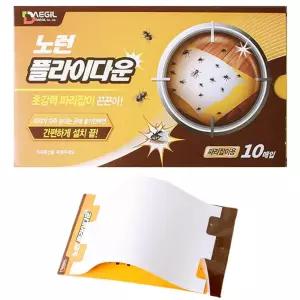 [제이커머스]노런 초강력 파리잡이 플라이다운 끈끈이 10매입 개미잡이 바퀴잡이 바퀴벌레잡이