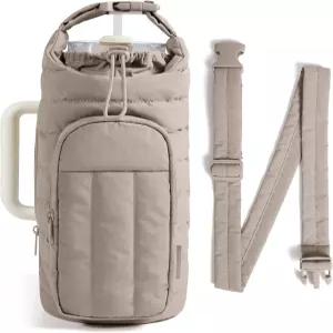 스트랩이 달린 백스마트 물병 홀더 가방 40/32온스 크로스바디 백 짐 액세서리 여성용 슬링 지갑