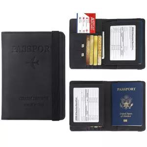 [제이커머스]도난방지 여권지갑 카드 보관 여권 케이스 해외여행 PVC여권커버 여권파우치 여행용여권지갑