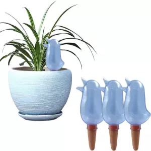 식물을 위한 Aoserge 4팩 자가 급수 스파이크 - 새 모양 자동 관개 시스템 실내외 화분용 화분 삽입물