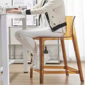 하이 바체어 투명 스툴 홈바 아크릴 카페 인테리어 북유럽 모던