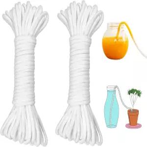 ORIMERC 200피트 1/5인치 셀프 워터링 모세혈관 심지 코드 휴가 식물 시터 DIY 수경 재배 로프 씨앗 시작